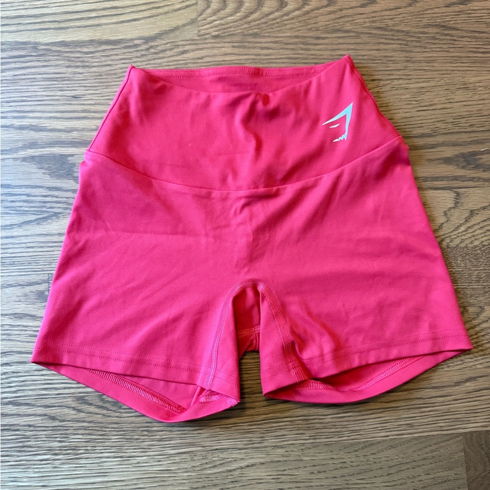 Gymshark original training shorts. Ruby Red